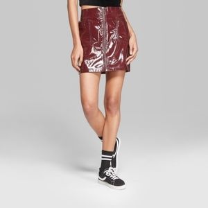 Wild Fable Red Leather Zip Up Skirt